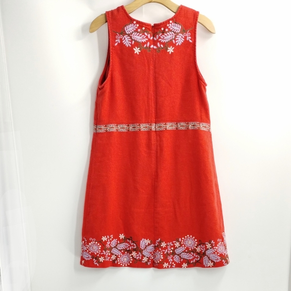 Anthropologie Aiko Red Embroidered Shift Dress - Picture 12 of 15